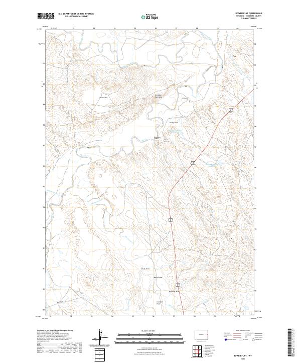 USGS Topographic Map – Bowen Flat