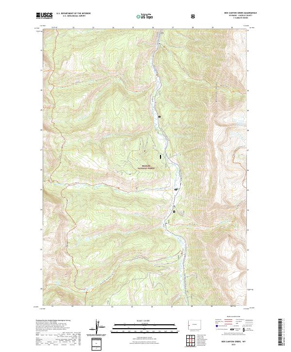 USGS Topographic Map – Box Canyon Creek