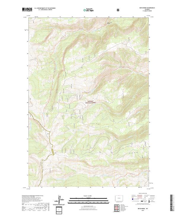 USGS Topographic Map – Boyd Ridge