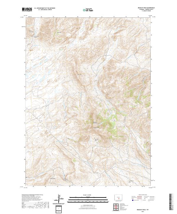 USGS Topographic Map – Bradley Peak
