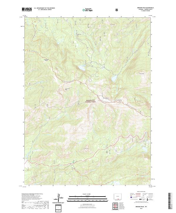 USGS Topographic Map – Bridger Peak