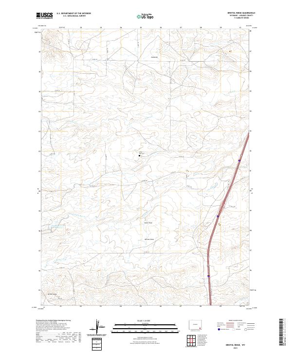 USGS Topographic Map – Bristol Ridge