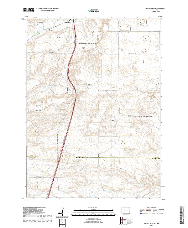USGS Topographic Map – Bristol Ridge NE