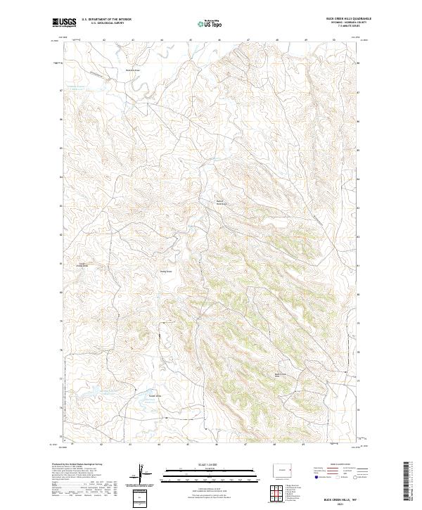 USGS Topographic Map – Buck Creek Hills