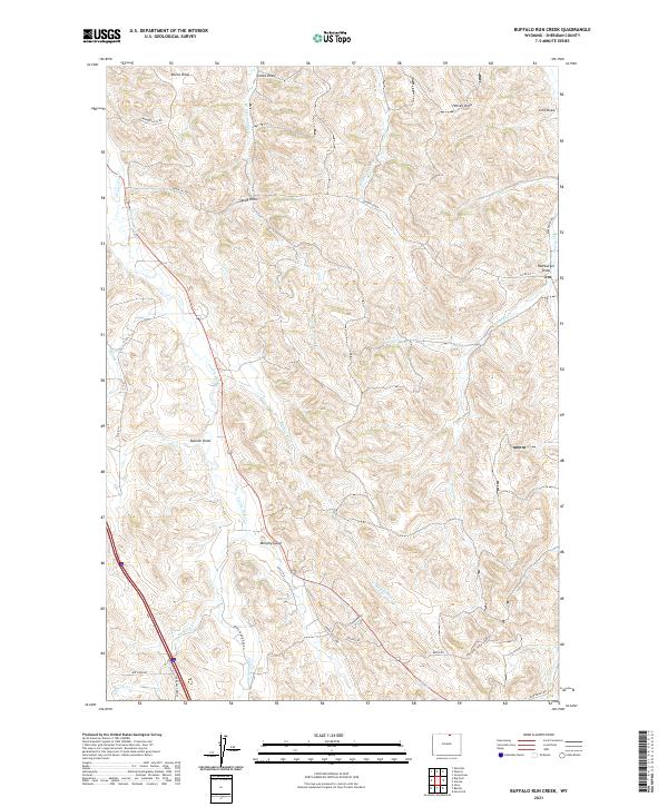 USGS Topographic Map – Buffalo Run Creek