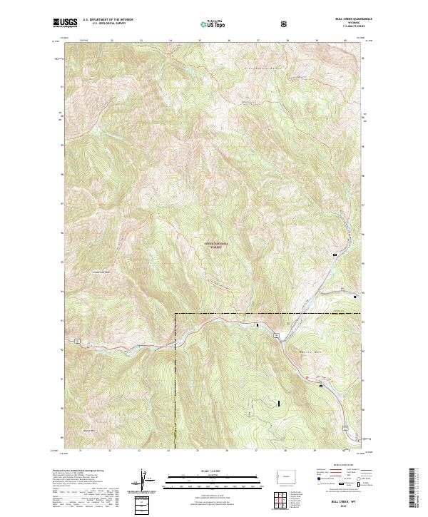 USGS Topographic Map – Bull Creek