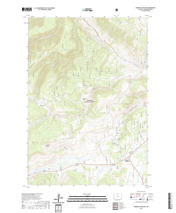 USGS Topographic Map – Burgess Junction