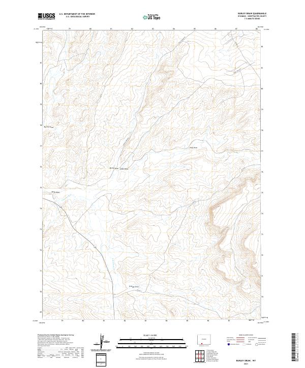 USGS Topographic Map – Burley Draw