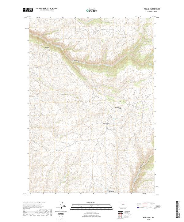 USGS Topographic Map – Bush Butte
