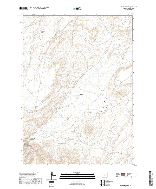 USGS Topographic Map – Buzzard Ranch