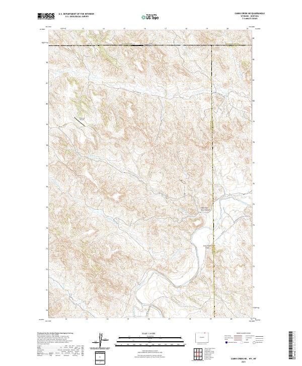 USGS Topographic Map – Cabin Creek NE