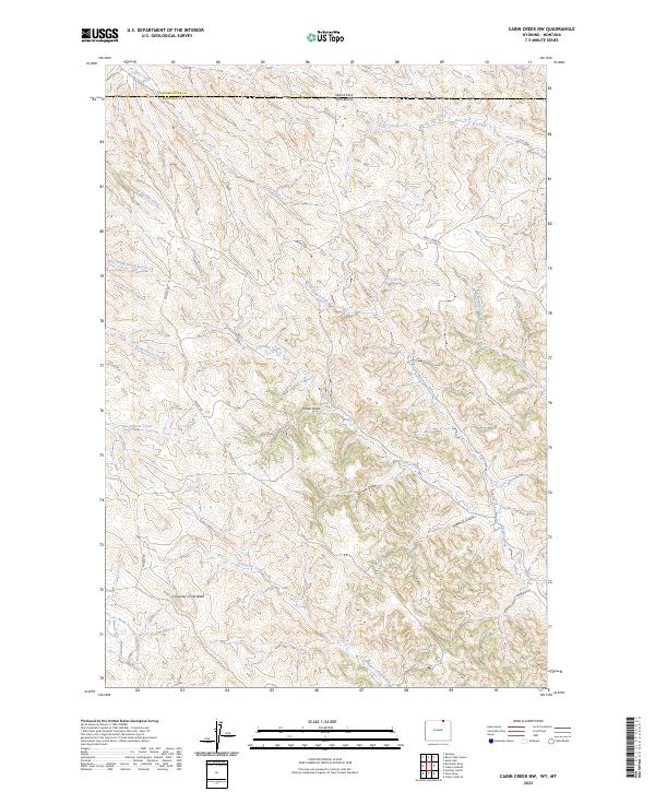 USGS Topographic Map – Cabin Creek NW