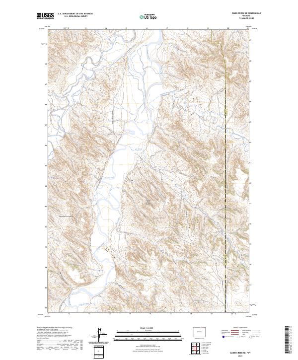USGS Topographic Map – Cabin Creek SE