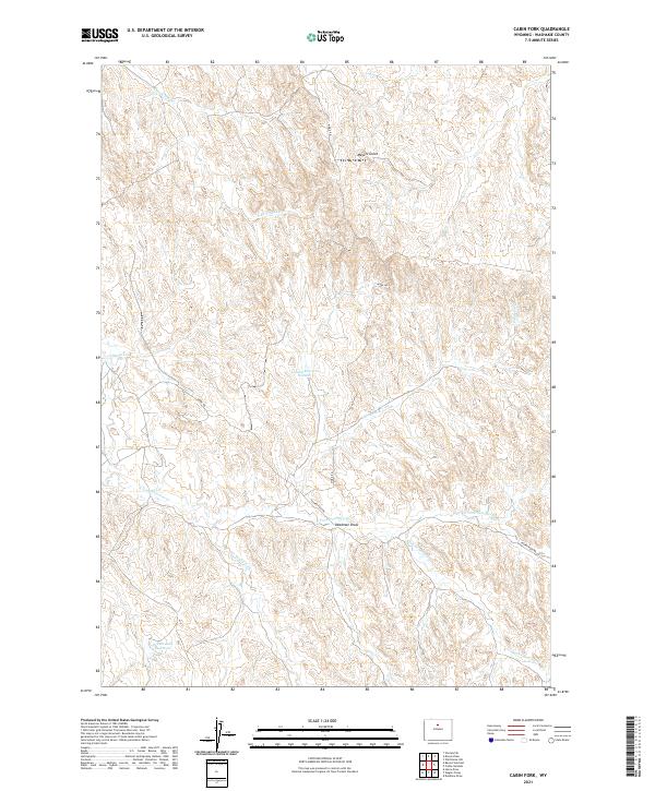 USGS Topographic Map – Cabin Fork