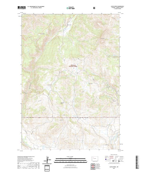USGS Topographic Map – Castle Rock