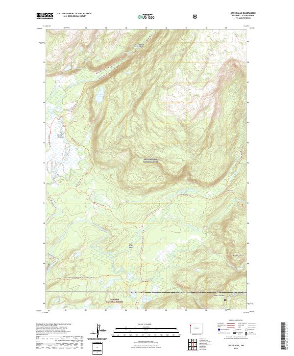 USGS Topographic Map – Cave Falls