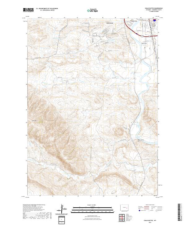 USGS Topographic Map – Chalk Buttes