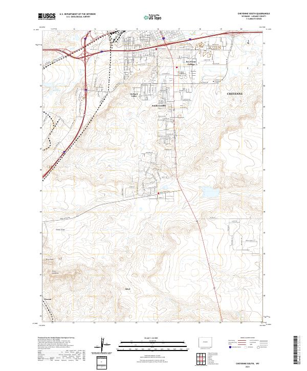 USGS Topographic Map – Cheyenne South