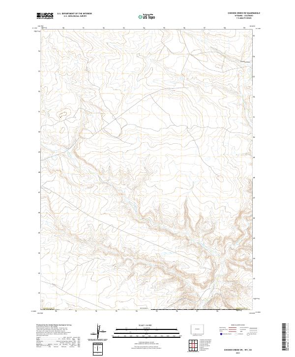 USGS Topographic Map – Chicken Creek SW