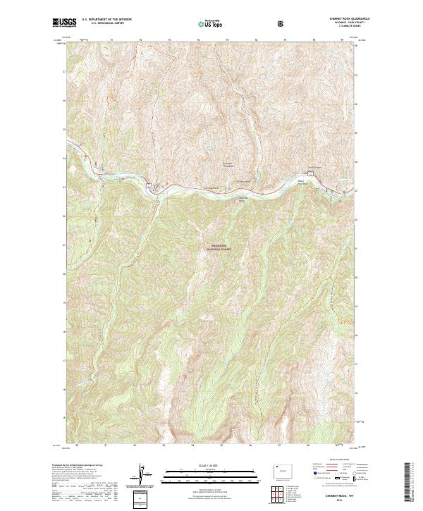 USGS Topographic Map – Chimney Rock