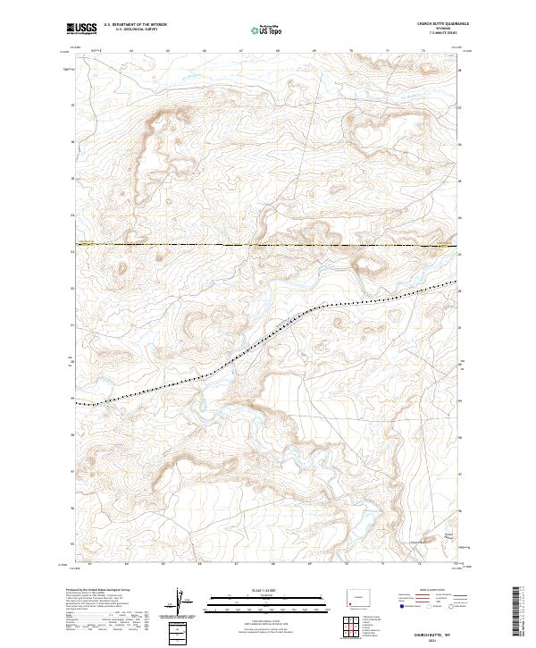 USGS Topographic Map – Church Butte