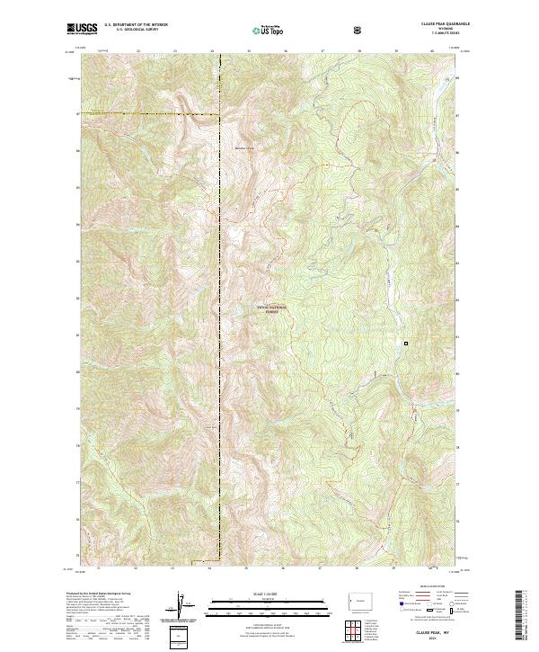 USGS Topographic Map – Clause Peak