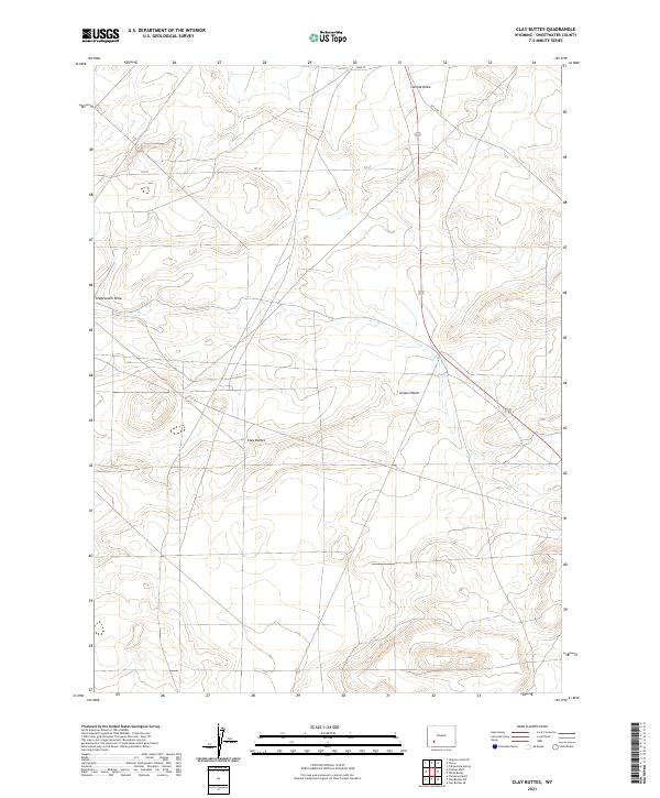 USGS Topographic Map – Clay Buttes