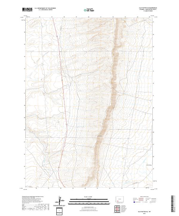 USGS Topographic Map – Clay Buttes SE