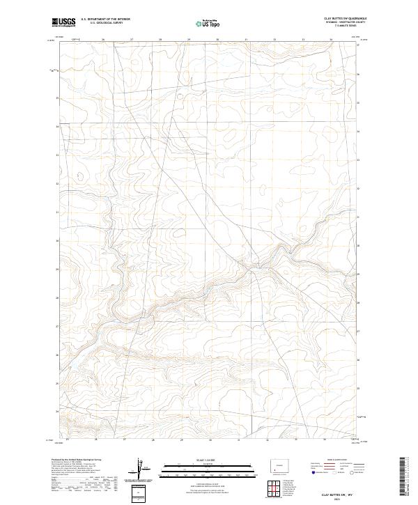 2021 Map of Clay Buttes SW, 2021 Print