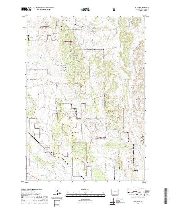 USGS Topographic Map – Clay Spur