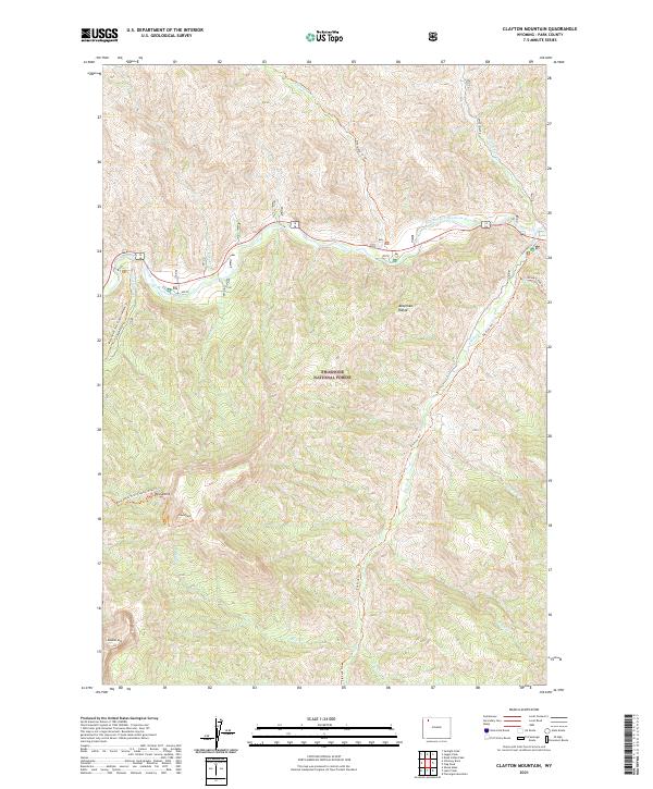 USGS Topographic Map – Clayton Mountain