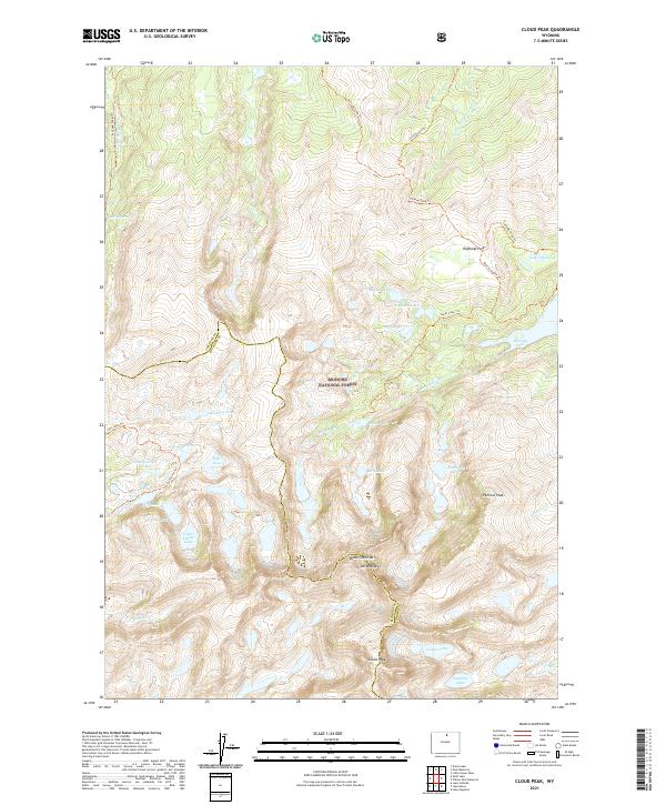 USGS Topographic Map – Cloud Peak