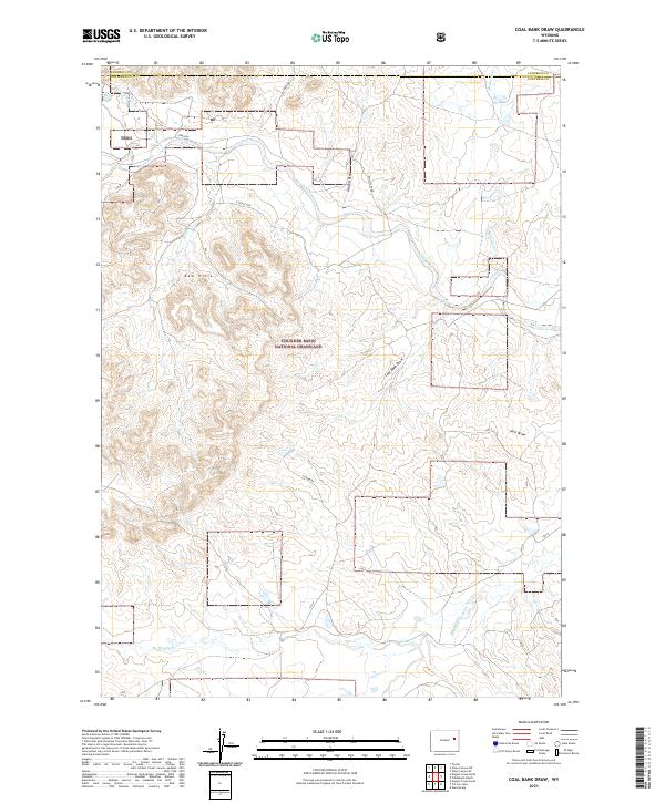 USGS Topographic Map – Coal Bank Draw
