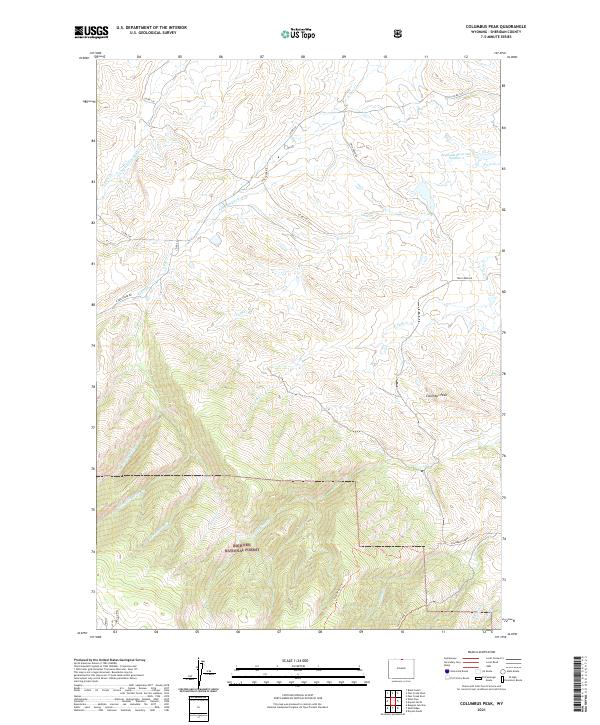 USGS Topographic Map – Columbus Peak