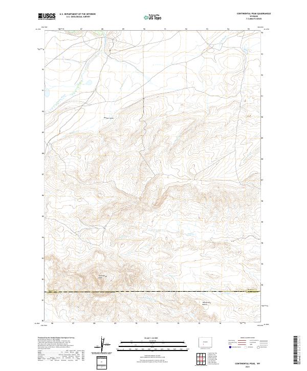 USGS Topographic Map – Continental Peak