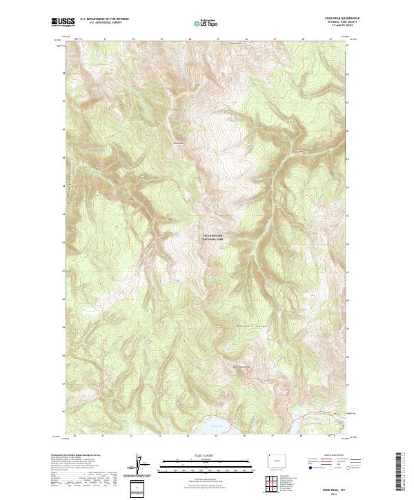 USGS Topographic Map – Cook Peak