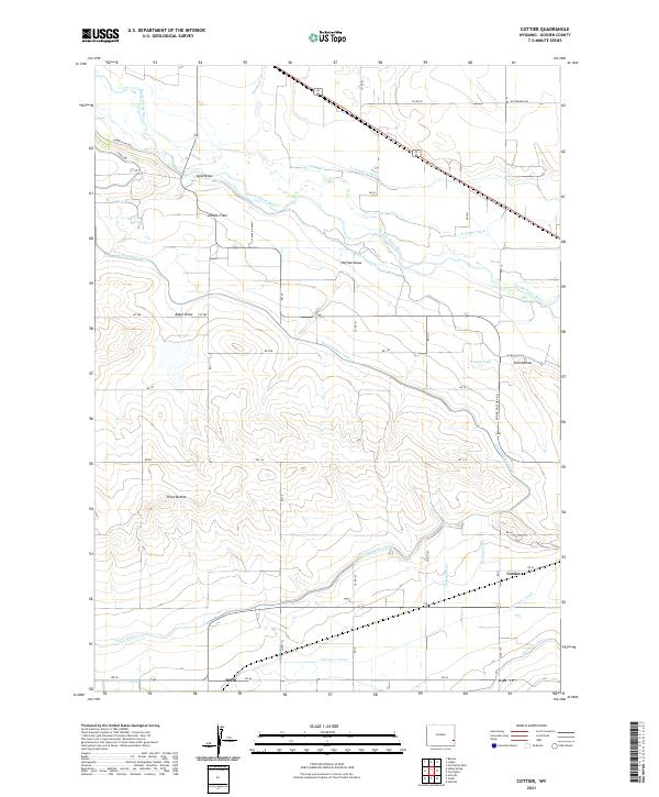 USGS Topographic Map – Cottier