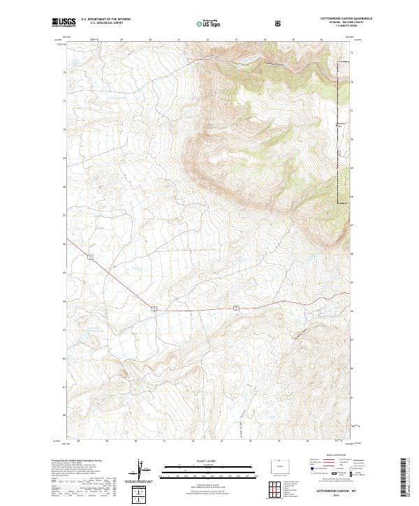 USGS Topographic Map – Cottonwood Canyon
