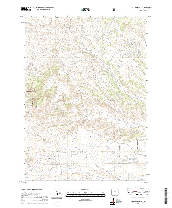 USGS Topographic Map – Cottonwood Falls