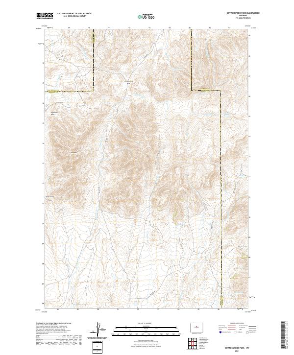 USGS Topographic Map – Cottonwood Pass