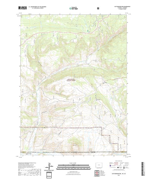 USGS Topographic Map – Cottonwood Rim