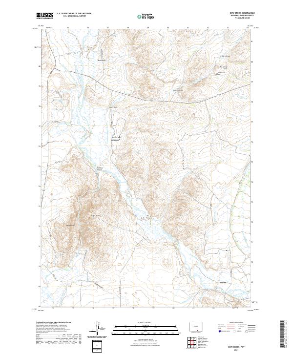 USGS Topographic Map – Cow Creek