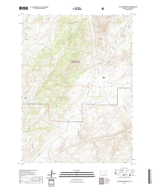 USGS Topographic Map – Cow Creek Mountain