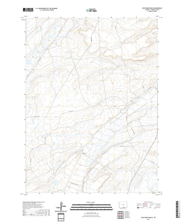 USGS Topographic Map – Cow Creek Ranch