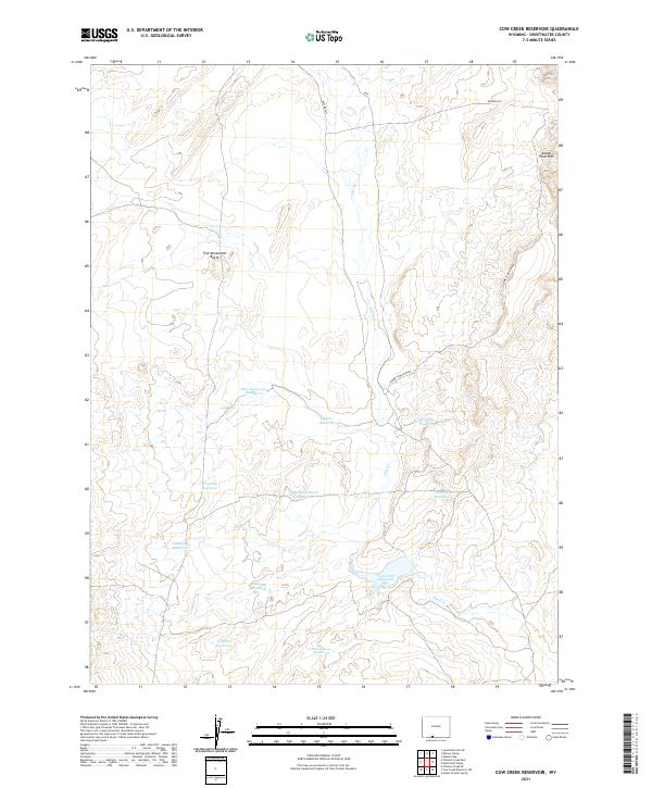 USGS Topographic Map – Cow Creek Reservoir