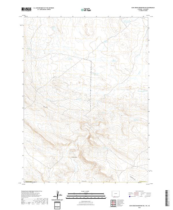 USGS Topographic Map – Cow Creek Reservoir SW
