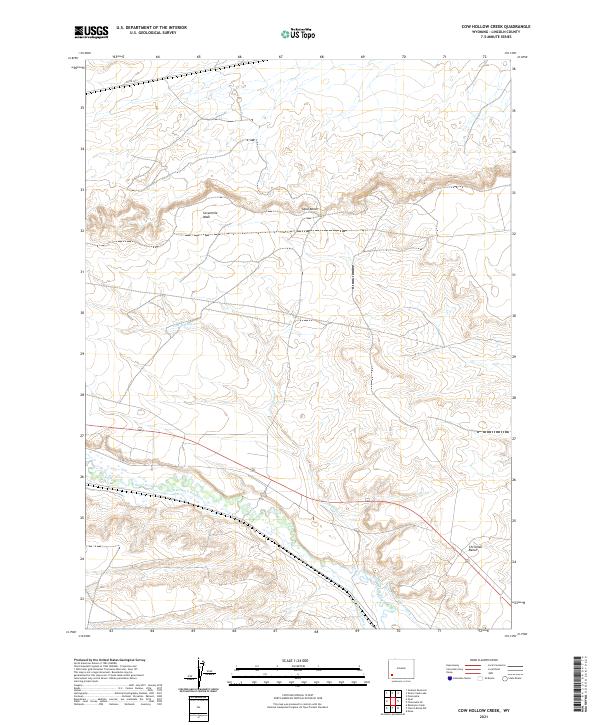 USGS Topographic Map – Cow Hollow Creek