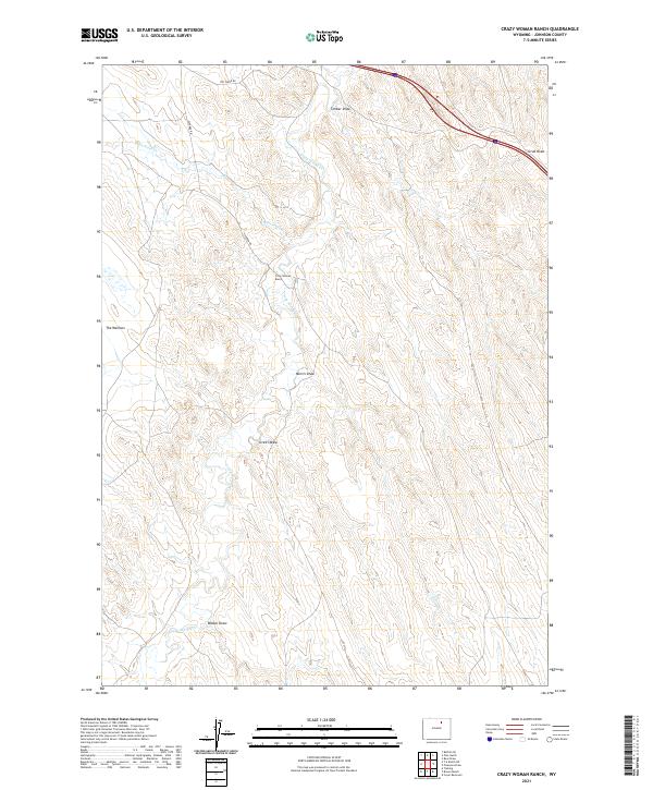 USGS Topographic Map – Crazy Woman Ranch
