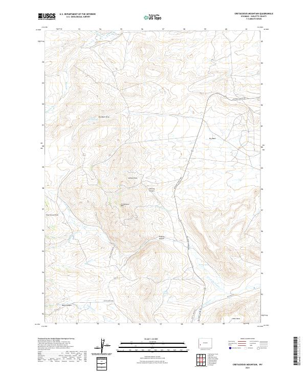 USGS Topographic Map – Cretaceous Mountain