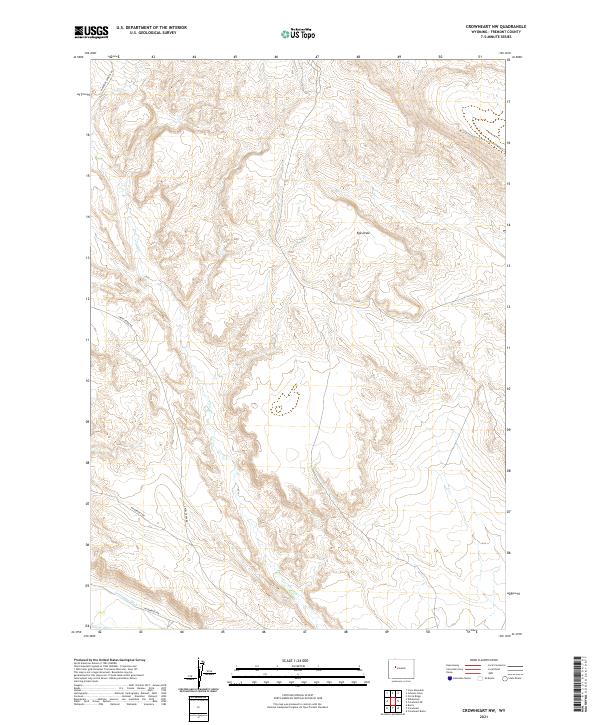 USGS Topographic Map – Crowheart NW